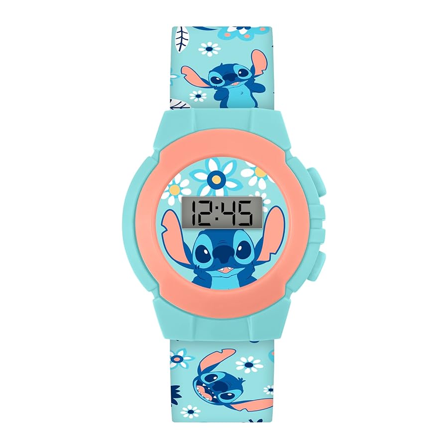 Amazon | Stitch キッズ ブルー デジタル クォーツ 腕時計