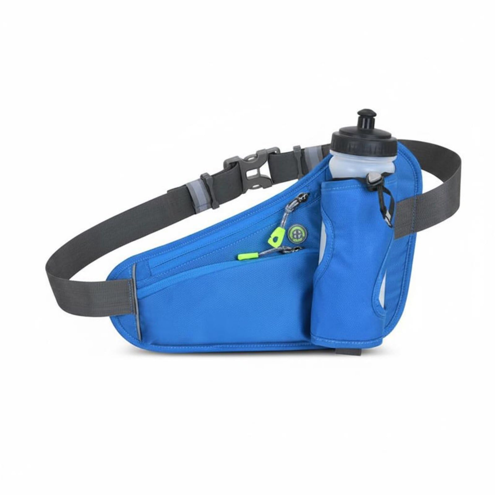 Enakshi® Adjustable Strap Trail Running Hydration Belt Lightweight Long-Distance Waist Pack Zippered Pocket Running Waist Bag Sweat Resistant for Runners, Blue-image-10