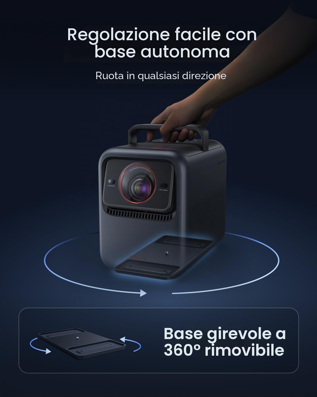 NEBULA Supporto cardanico proiettori, rotazione a 360°, regolabile e facile da installare, proietta sul soffitto, compatibile con X1, Cosmos 4K SE, Cosmos Laser 4K, per giardino e camera da letto