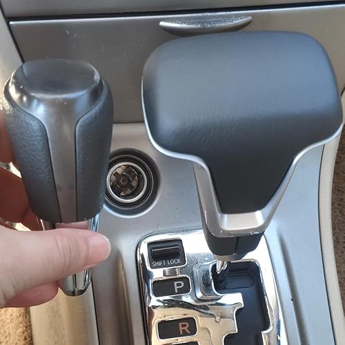 Miniatura 4 de Pomo de la palanca de cambios de cuero, palanca de cambios, accesorios automáticos, apto para Toyota Highlander Mitsubishi Mazda Lexus Chrysler 300C