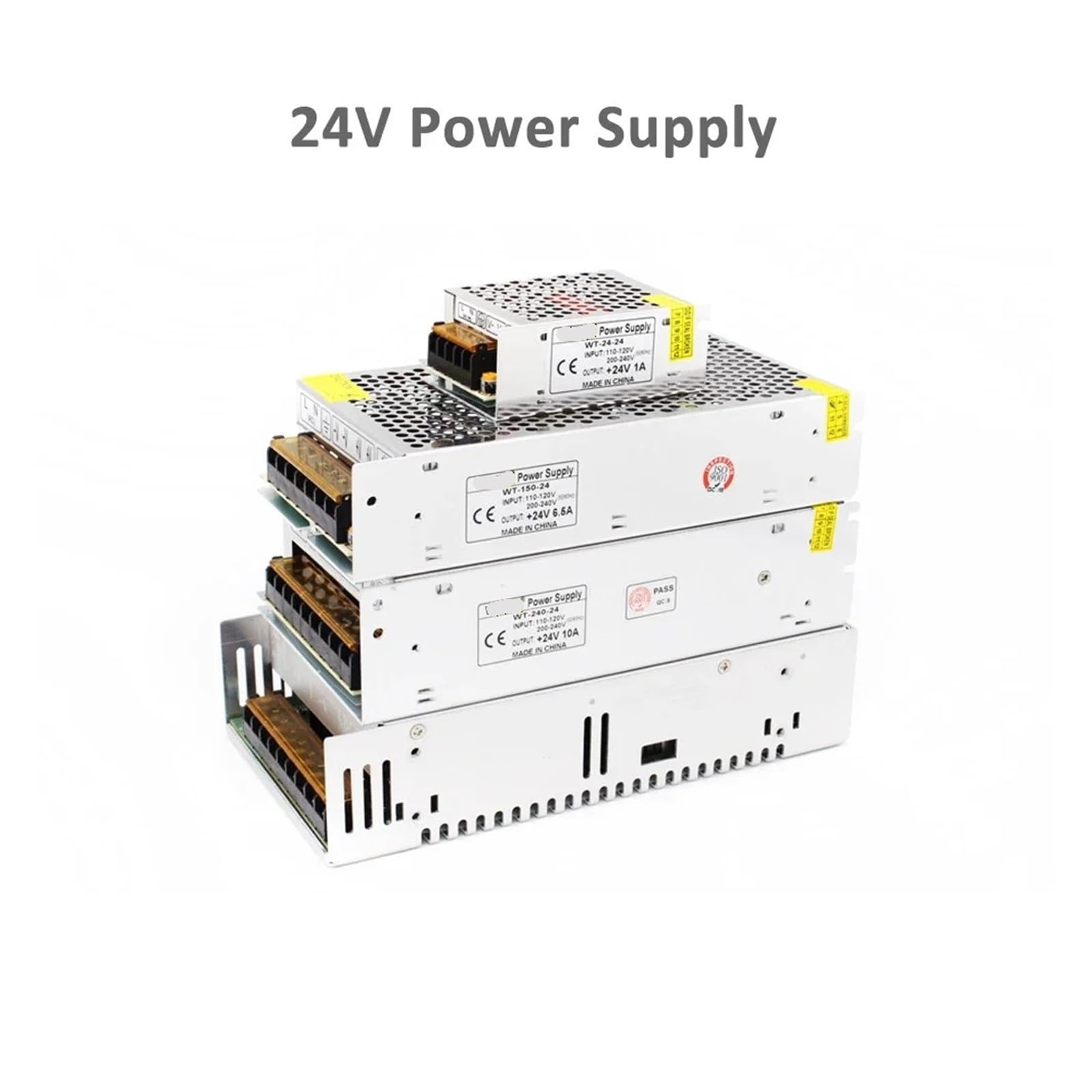 Zasilacz LED 5 V, 12 V, 24 V, AC 110 V/220 V na DC 5 V, 12 V, 24 V, adapter z przełącznikiem 12 V i transformatorem elektronicznym.