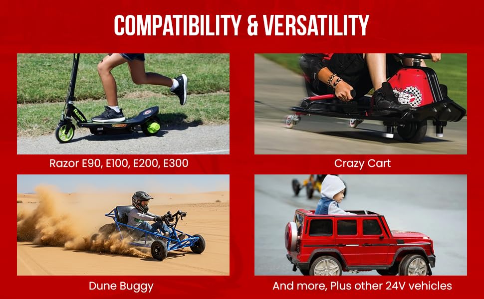 Miniatura 5 de Interruptor de encendido y apagado para maquinilla de afeitar - KCD1 Interruptor de encendido y apagado iluminado rojo para Razor E100, E200, E300,