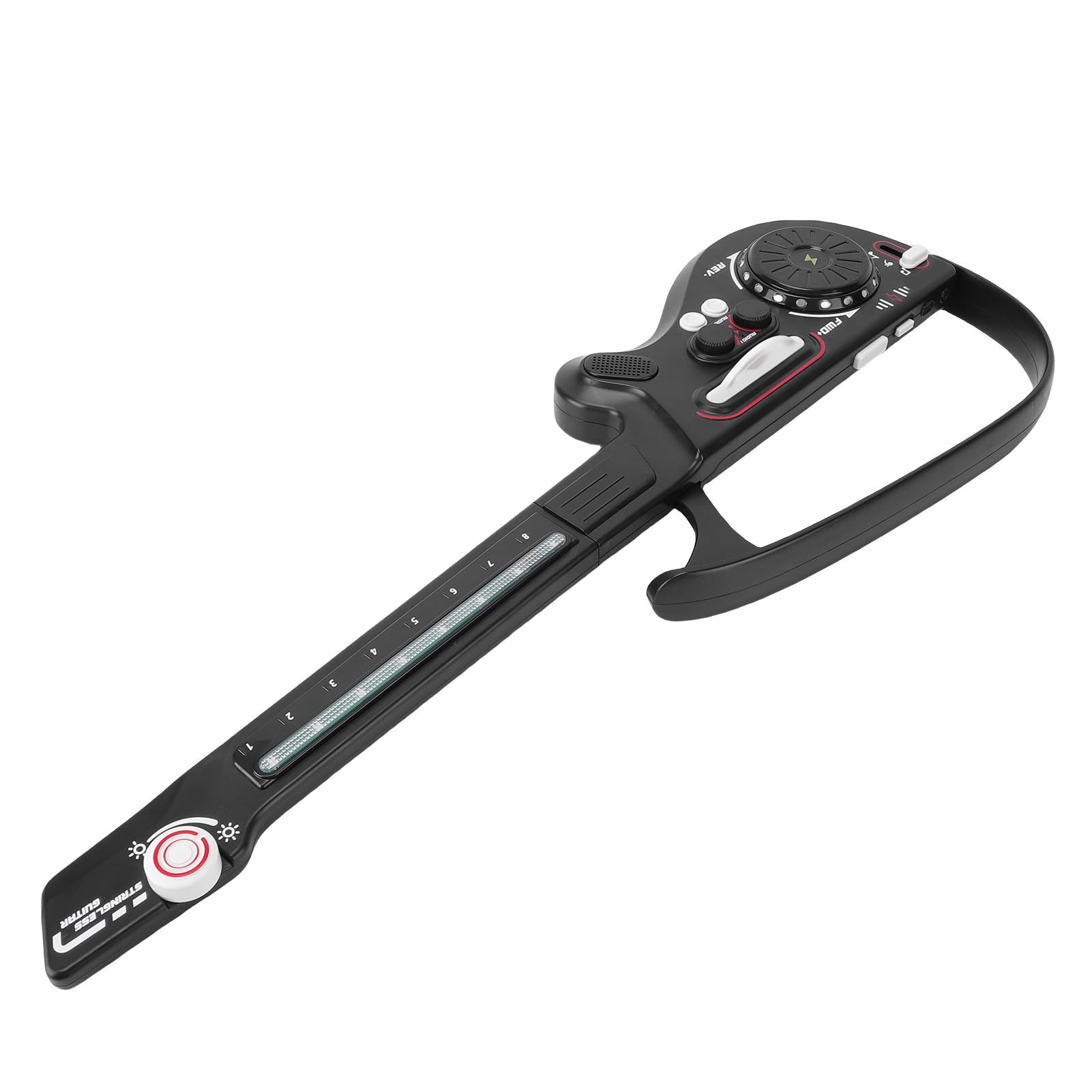 Topiky Gitarrenspielzeug, Bluetooth, Faltbare, Schnurlose Gitarre, Musikinstrument für Kleinkinder, Tragbare E-Gitarre mit Klaviertasten, Geschenk für und Mädchen Im Alter von 3–12 Jahren (Black)