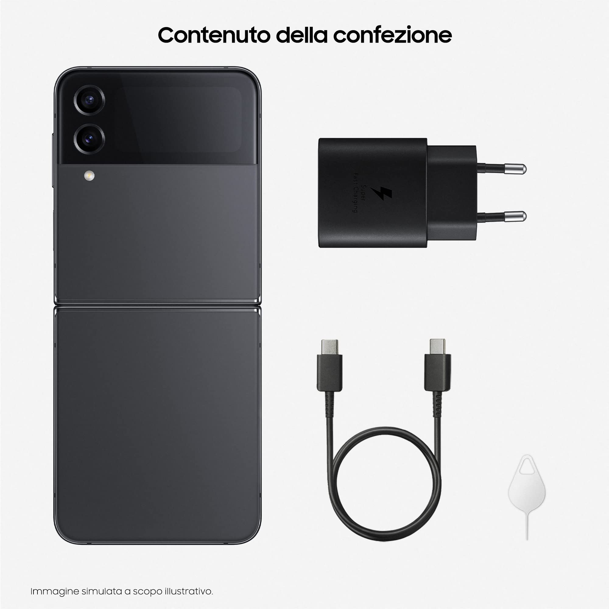 SAMSUNG Galaxy Z Flip4 Smartphone libre, SM-F721BZAHEUE, 5G, Sim Free Android Teléfono Plegable 256GB, Pantalla Dynamic AMOLED 2X 6.7/Super AMOLED 1.9" 1.2 Graphite 2022 [Versión Español]