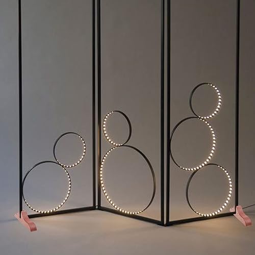 Miniatura 9 de DOITOOL 2 soportes plegables para divisor de habitación, pies de panel de pantalla, soporte divisor de habitación de madera, base de división de