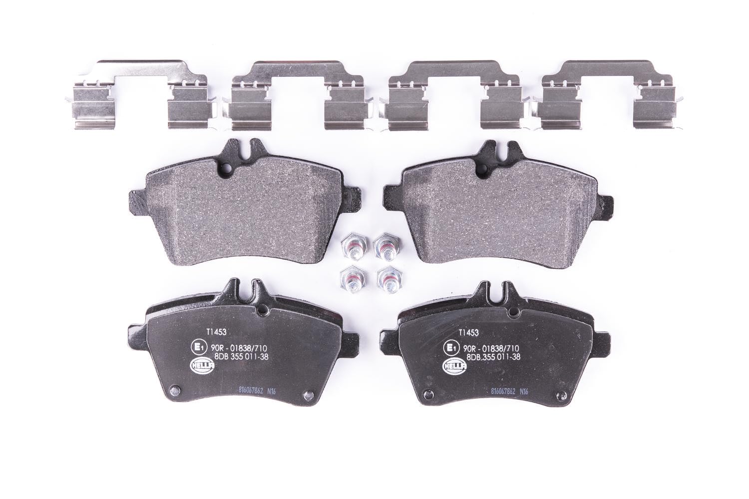 HELLA 8DB 355 011-381 Brake pad set - prepared for wear indicator - T1453 - for e.g. MERCEDES-BENZ