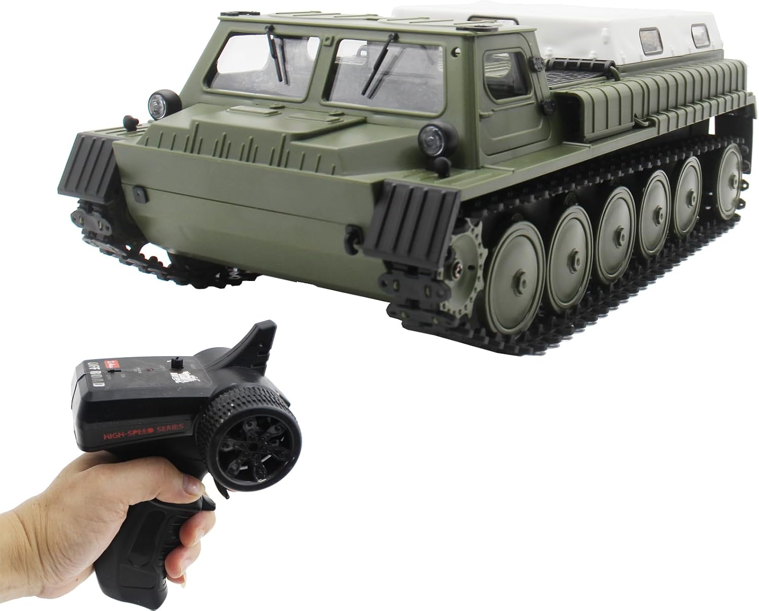 Spobot Remote Control Military Transport Truck 2.4G Crawler Car RC OffRoad Army Vehicle Toy