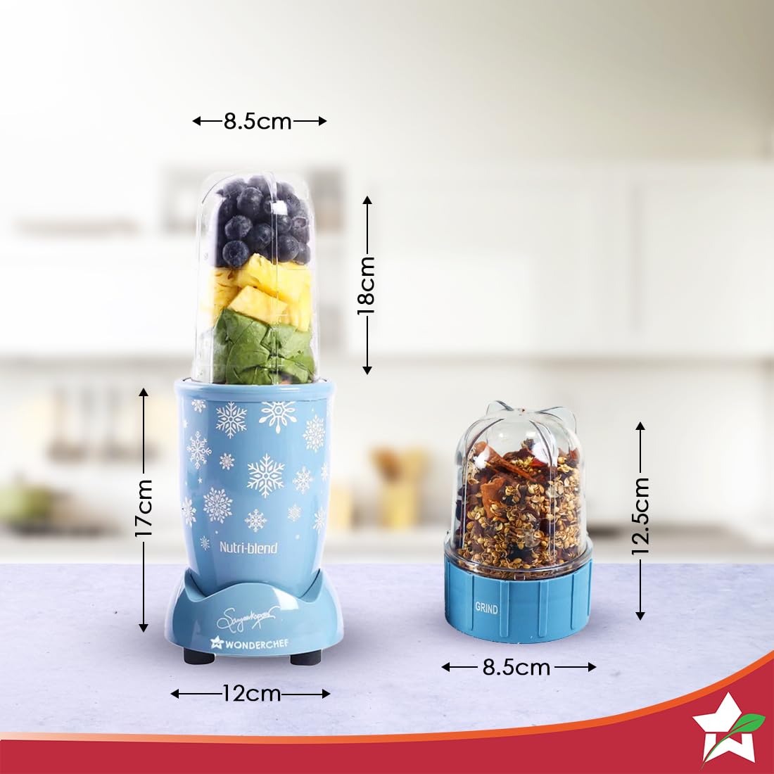 Wonderchef Nutri-Blend Mixer Grinder - Blue -2