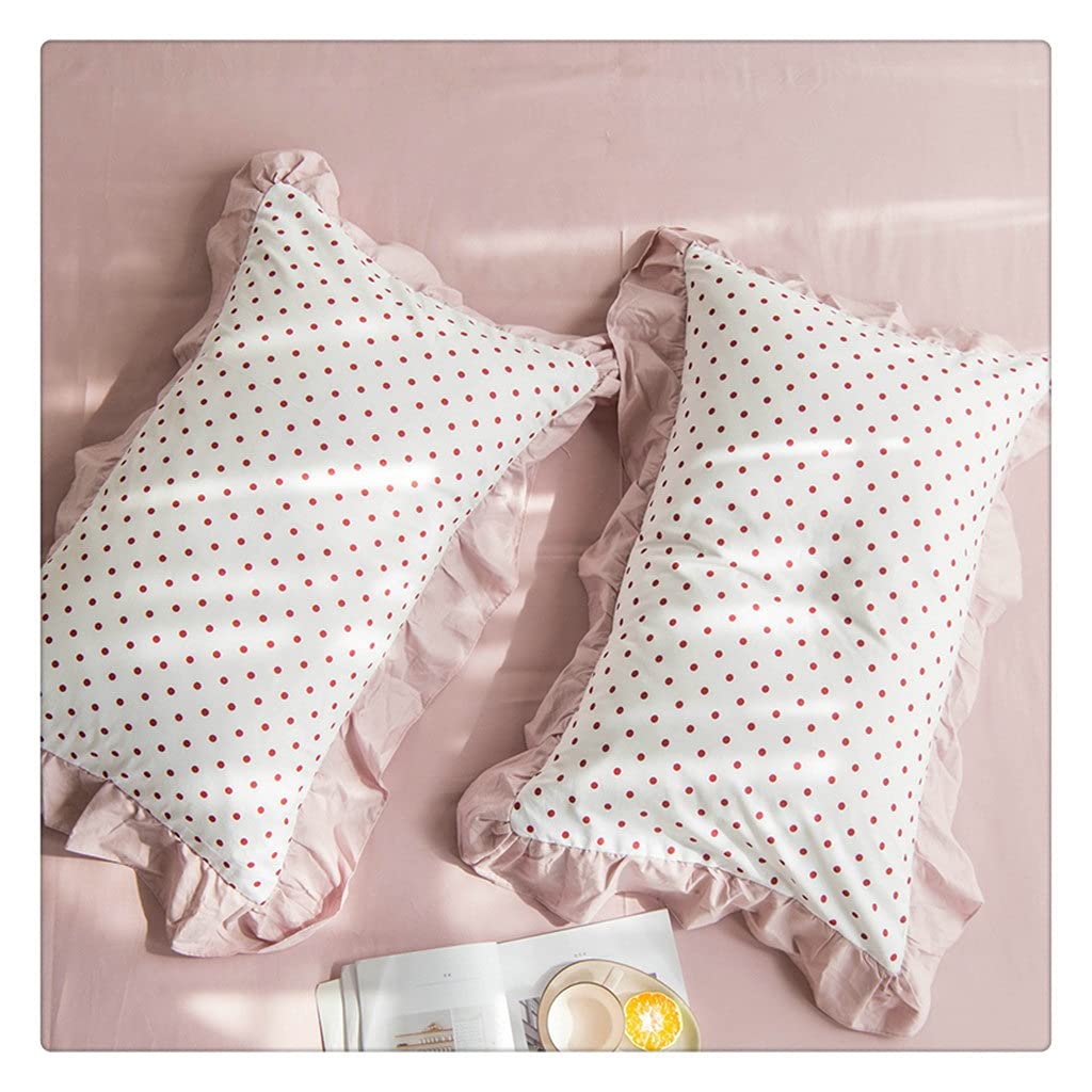 MFJGHU Cotton Small Fresh Spring and Single Leaf Pillowcase Temperament Student Dormitory Home(Style D)