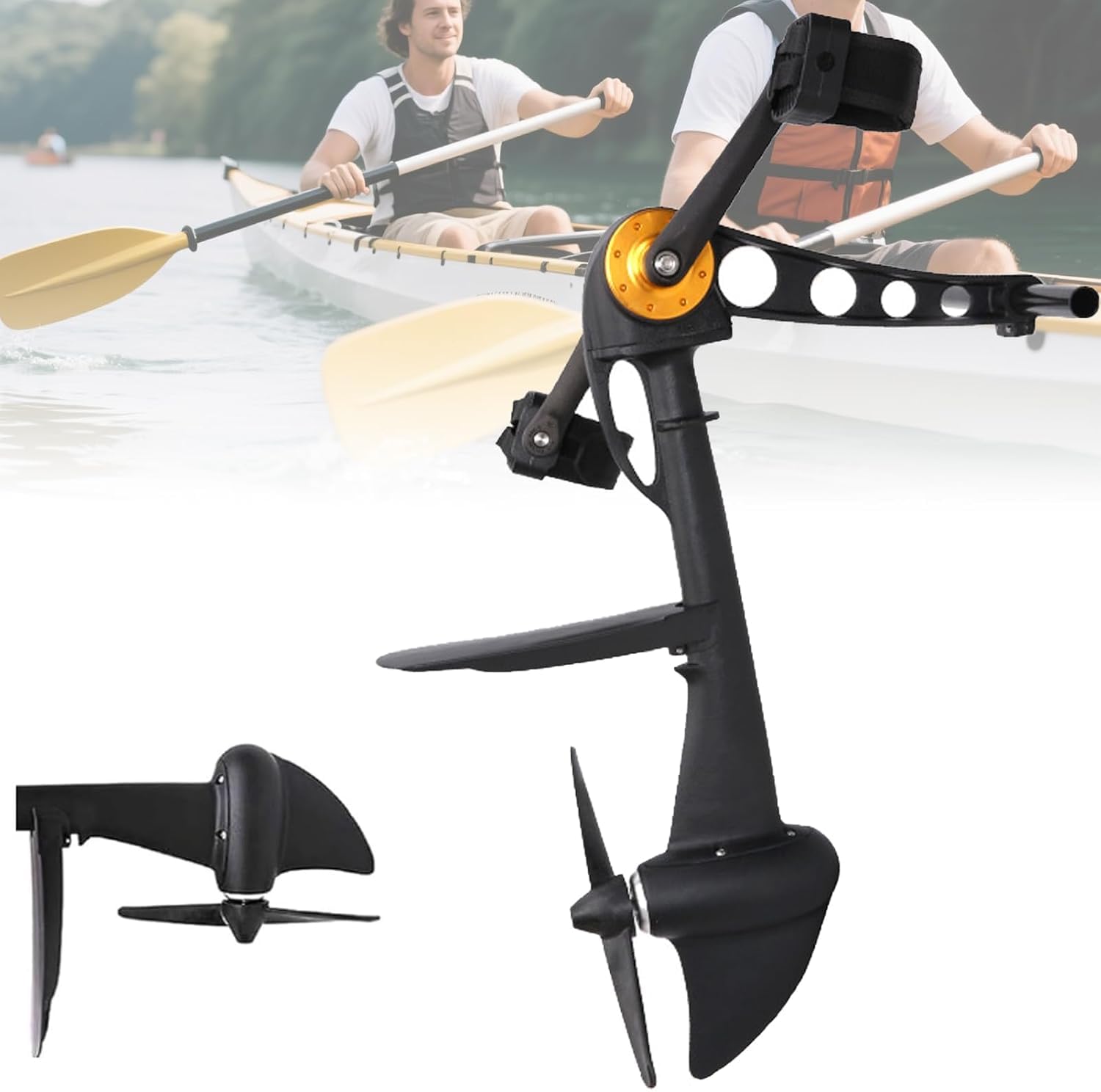 Kayak pêche pédale anti dérive pour garder les mains libres en mer