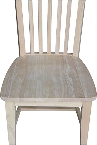 Miniatura 9 de Juego de 2 sillas altas de comedor Mission color madera de parawood, mejora tu experiencia gastronómica, mancha o pintura en cualquier color,