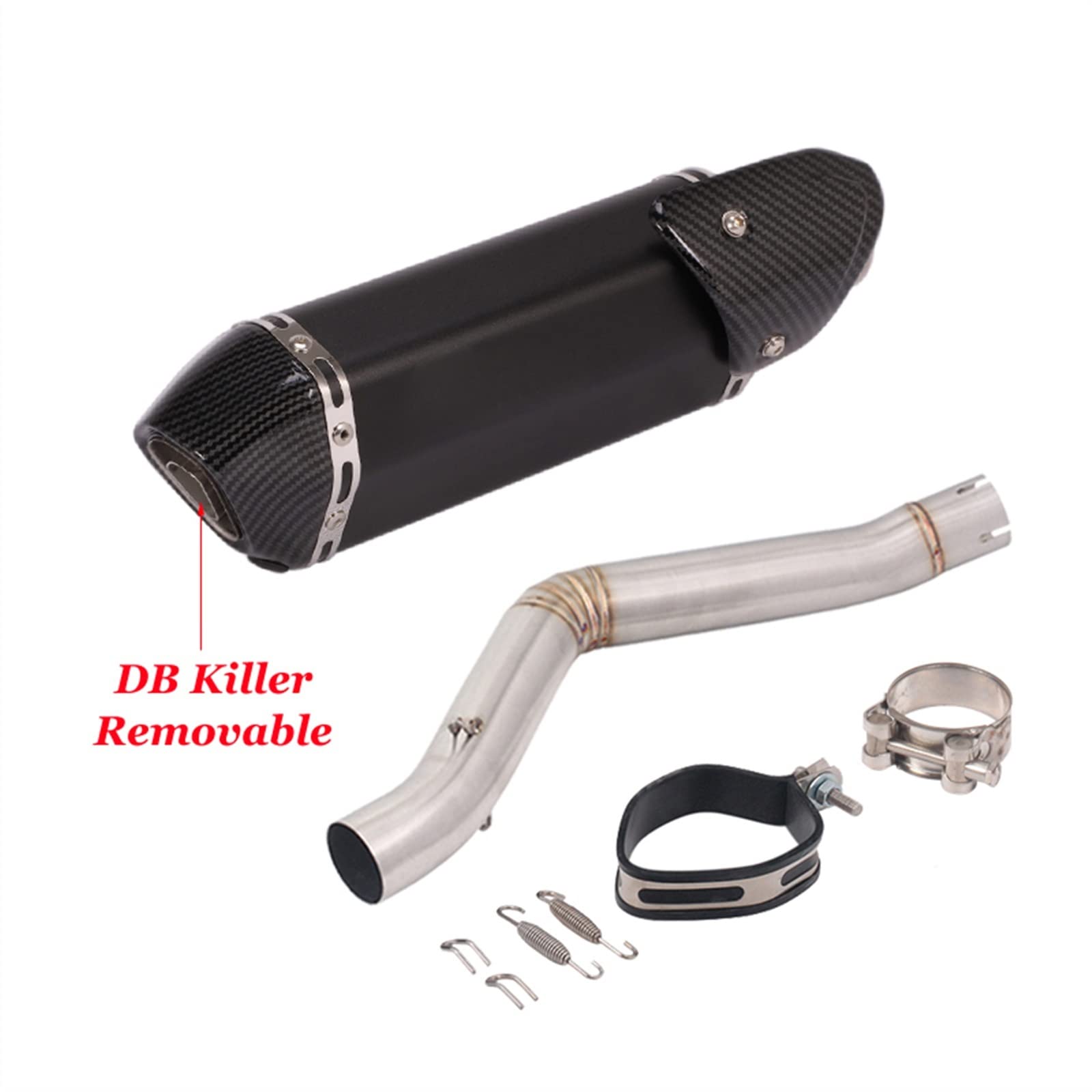 Slip On Sistema Completo Di Scarico Moto Collegamento Centrale Tubo Eliminator Migliorato In Acciaio Modificare Fuga Per Benelli TRK502 TRK 502