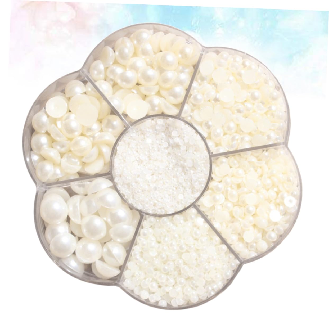 Operitacx 16800 Pz gemme per unghie mezze perle per l'artigianato flatback strass decorazioni unghie perline semicircolari perline sparse semicerchio gemma bosso di prugna di perle