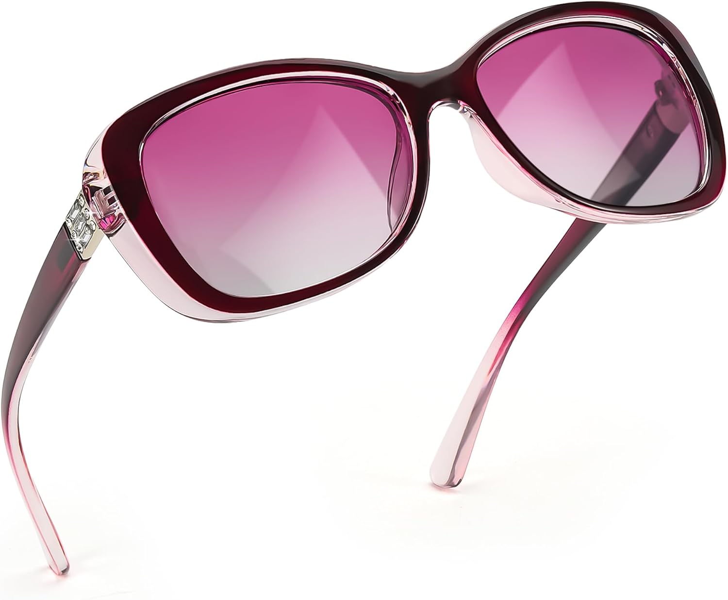 SIPHEW Women Polarized Sunglasses w UV Protection | Womens Vintage Square Wrap Lightweight Shade