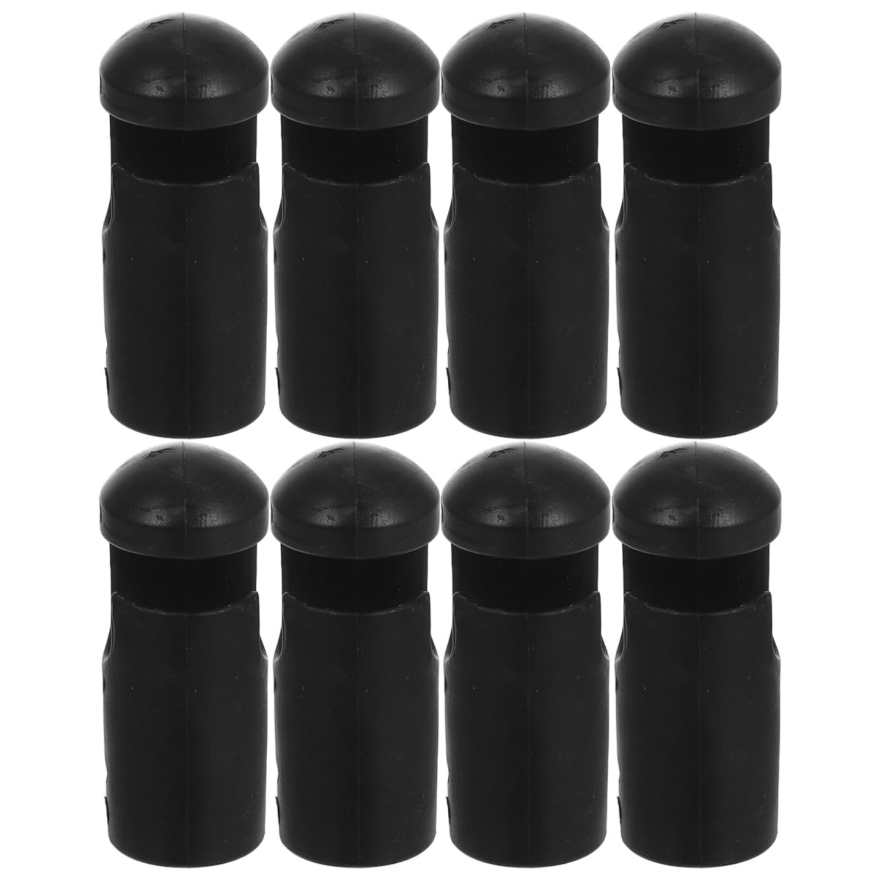 Toddmomy 8Pcs Black Trampoline Pole Covers - Durable Plastic Rod Caps for Trampoline Protection - Easy to Install Replacement Parts