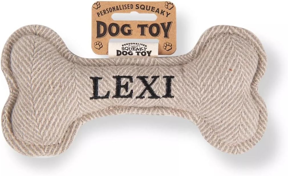 History & Heraldry Squeaky Bone Toy [Names L – Z] Lexi