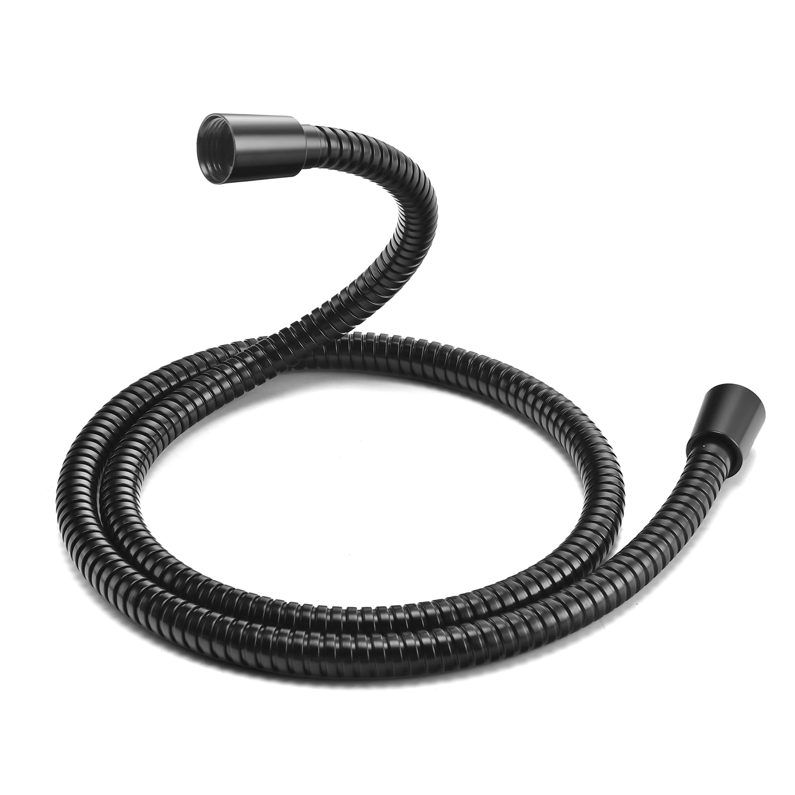 Vzasei Shower Hose Replacement for Cleaning 304 Stainless Steel Shower Head Hoses High Pressure Bidet Hose Flexible Matte Black Extension Showerhead Hoses Extra Long
