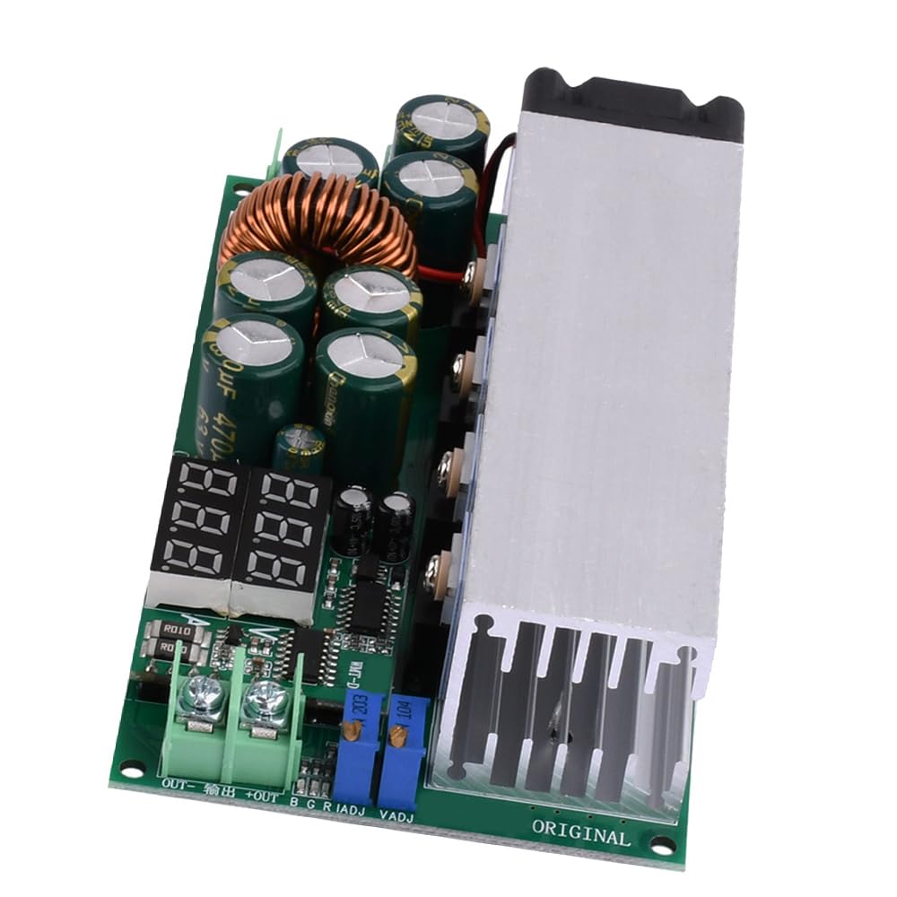 DC-DC Step Down Power Supply Module, CVCC 12V-80V to 2.5V-50V 20A 600W Einstellbarer Spannungswandler mit zwei Anzeigebildschirmen