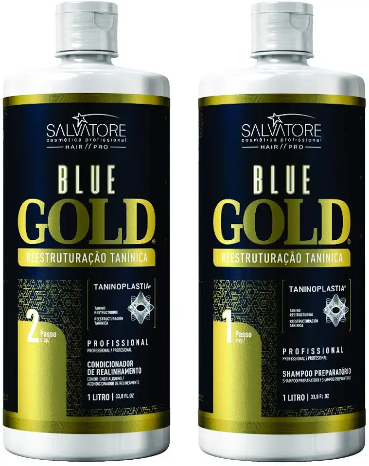 Escova Progressiva Salvatore Blue Gold 2x1 Litro