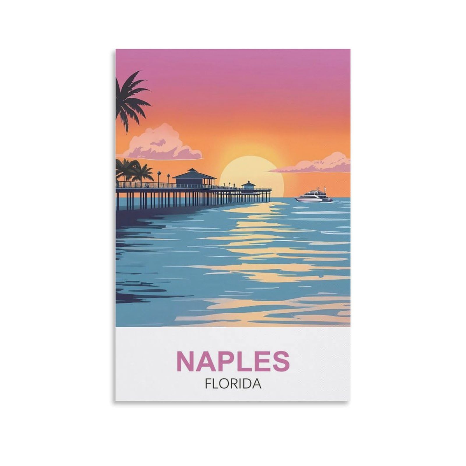 Puzzles de 2000 pièces pour Adultes, Naples, Floride. Puzzles de 2000 pièces pour Adultes et Enfants, Puzzle Familial Classique d'intérieur, 100 x 70 cm.