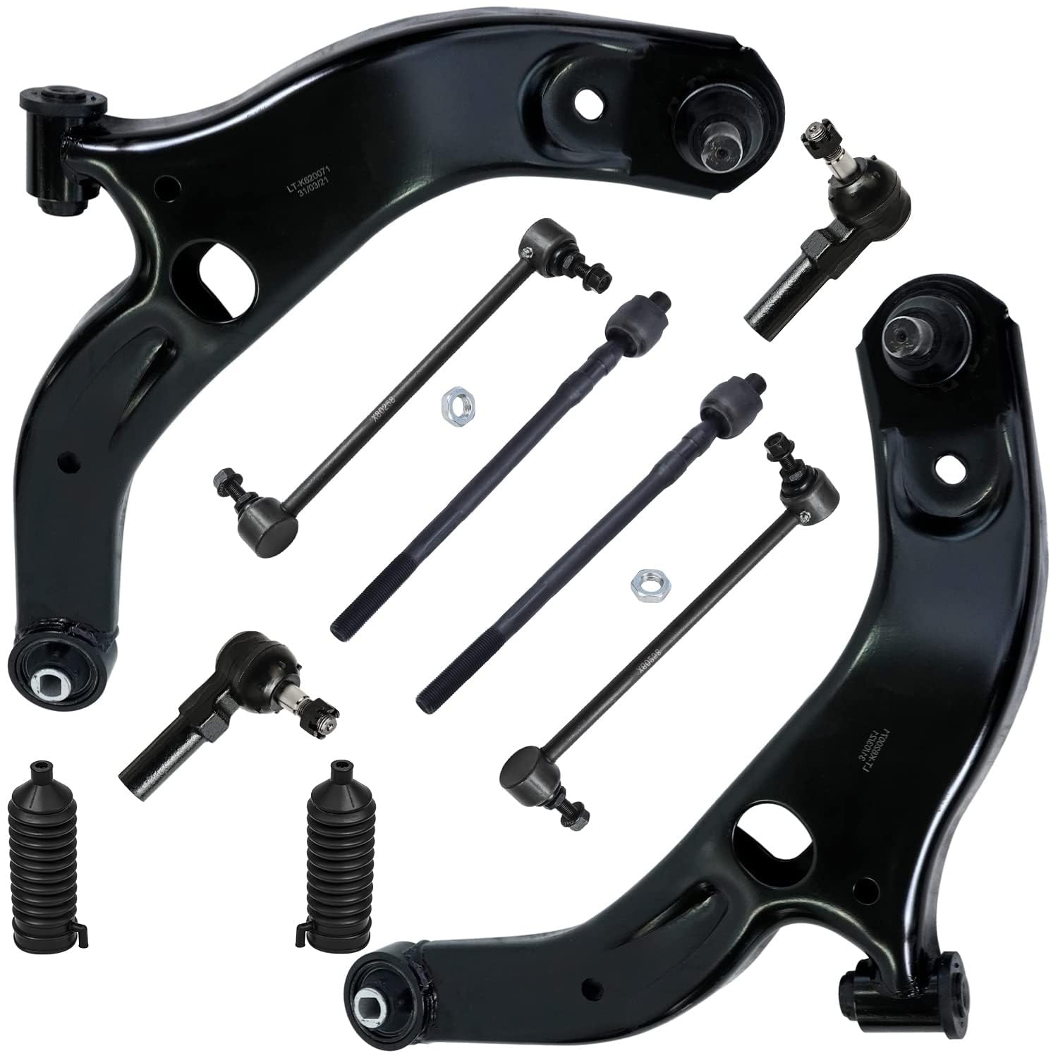 Detroit Axle - 10pc Front End Kit for 2001-2003 Mazda Protege, 2002-2003