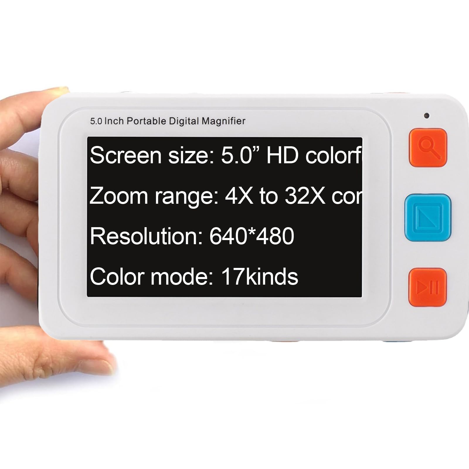 Ayuda de lectura electrónica con pantalla LCD y zoom ajustable para usuarios con discapacidad visual y baja visión