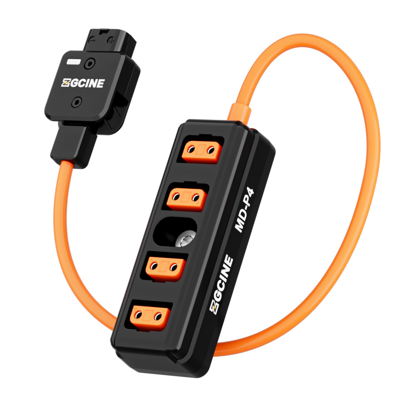 ZGCINE MD-P4 D-Tap Male to 4 Port P-Tap Female Quad Splitter Camera Power Splitter V-Mount Battery Converter Simultaneous Power Supply for Monitors Bright Lights Cameras etc.