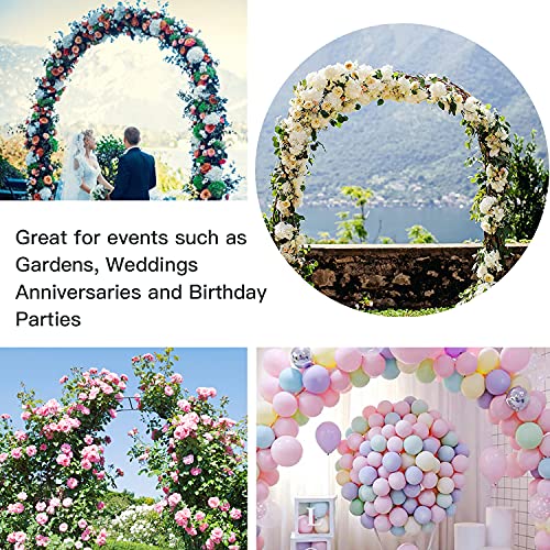 Brton Metal Garden Arch Outdoor Indoor, 8 Ft Wedding Arch Garden Arbors For Party Ceremony Decorations, Easy To Assemble Metal Pergola Arbor, Garden Lawn Backyard Climbing Plants Vines Support Trellis #TOP4