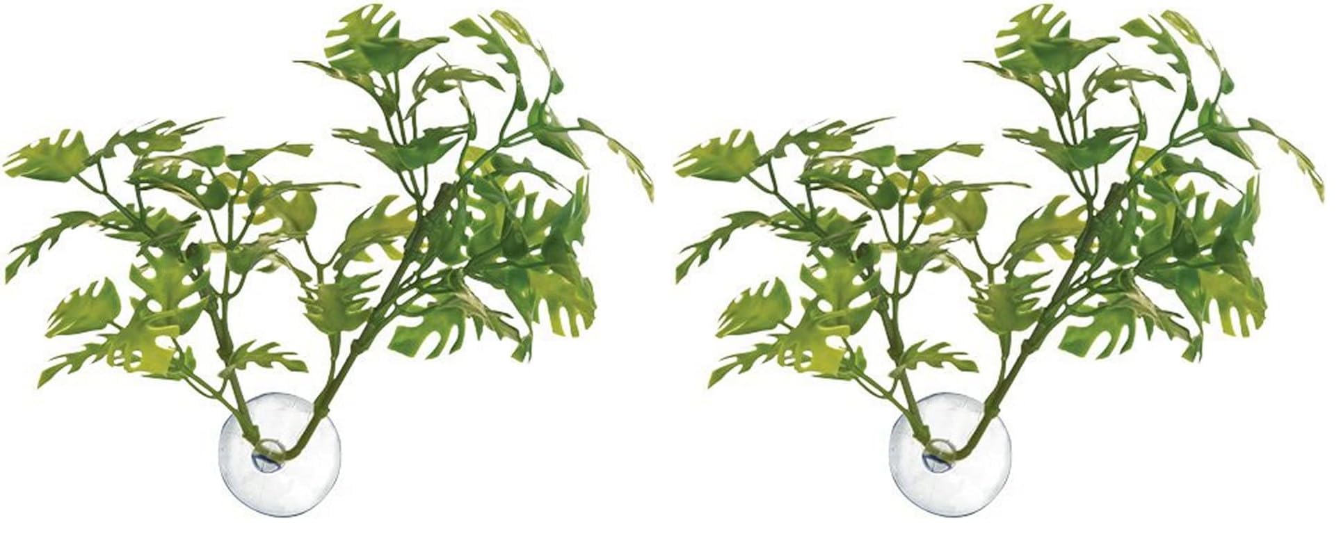 Zoo Med Betta Plant, Realistic Looking Window Leaf Plant for Fish Tanks Black 0.3 oz (Pack of 2)