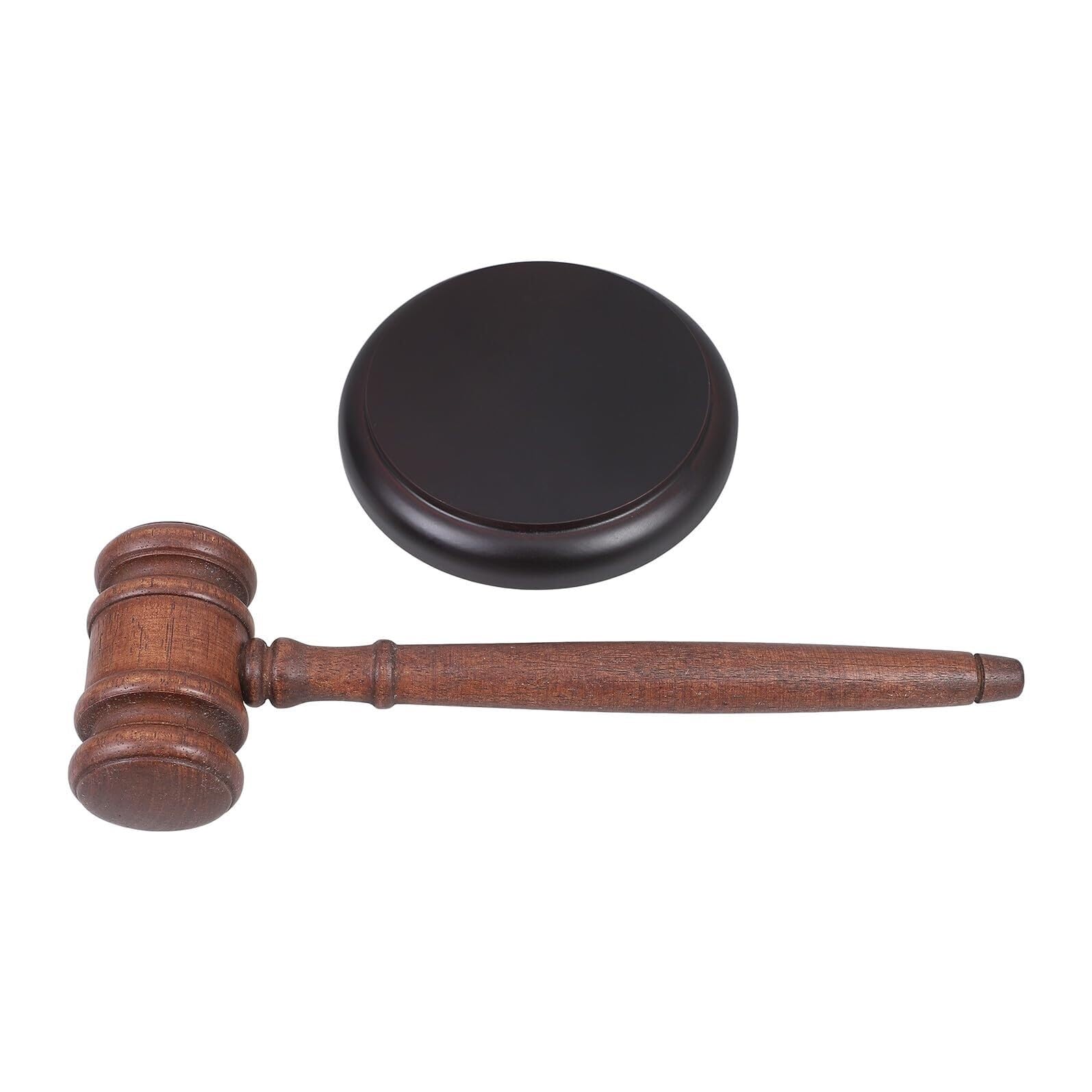 Vintage Wooden Judge Gavel with Base, Handcrafted Auction Hammer Kit for Lawyer Courtroom Display & Collection Wood Mallets
