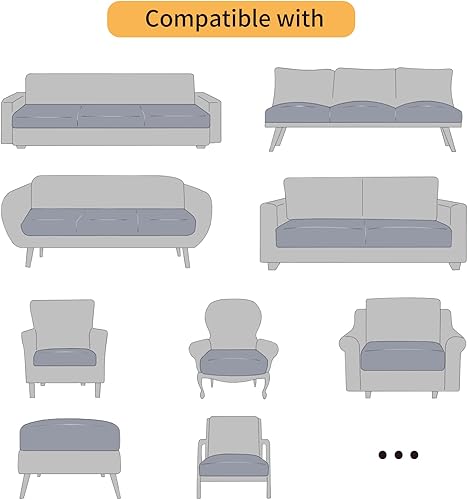 Miniatura 8 de Funda de piel sintética para sofá, funda elástica impermeable para asiento de sofá, fundas de sofá de piel sintética, repuesto de silla y protector