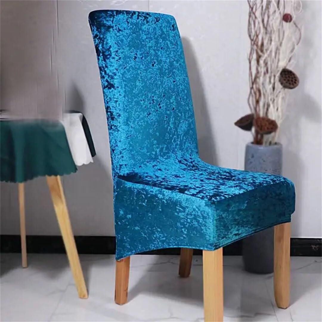 PBTMCD Elastic Dining Chair Covers, Stretch Spandex Slipcovers, Washable Seat Protector Fits Standard High Back Chairs(3#,6pcs)
