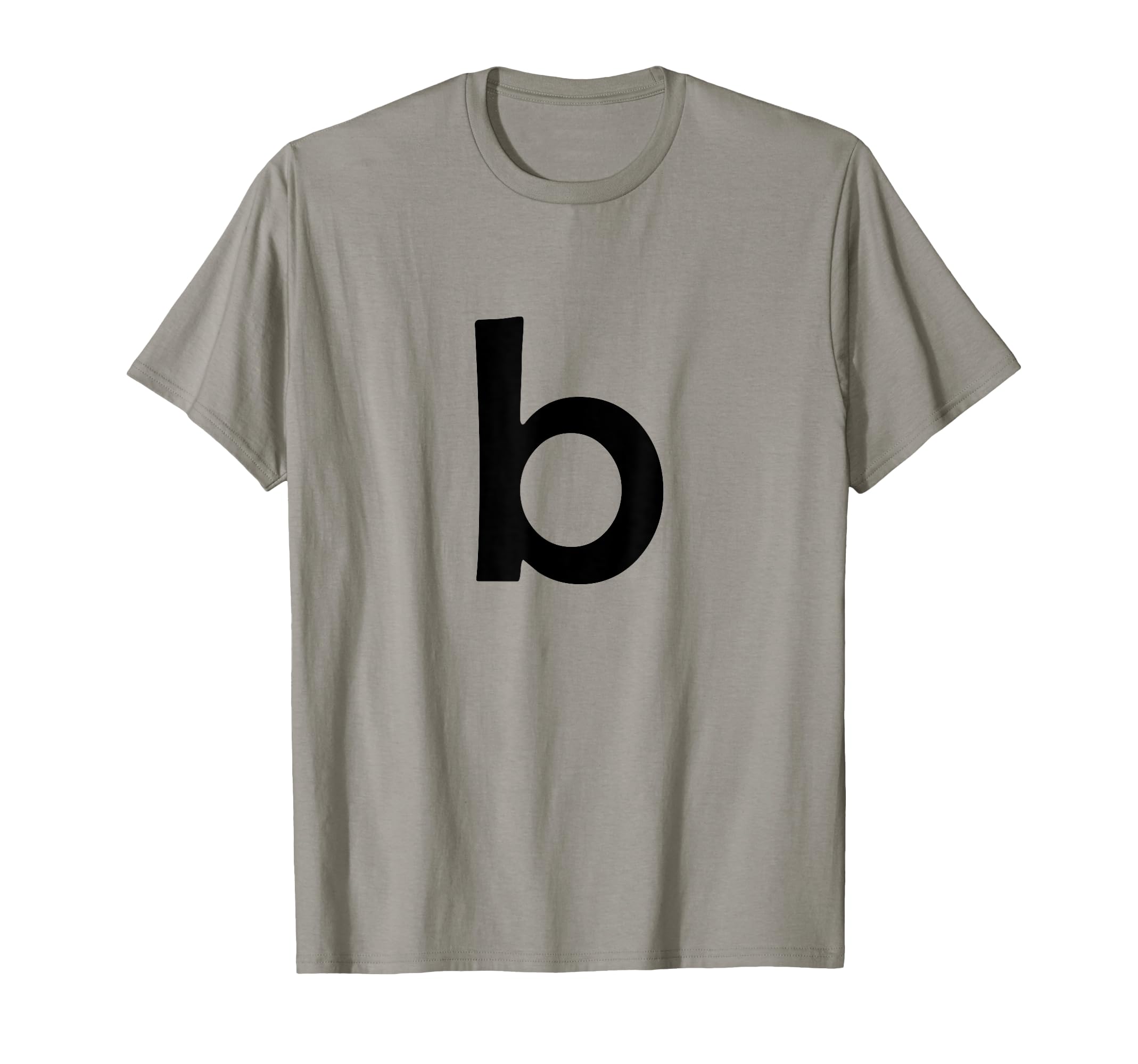 Simple Bold Large Black Lower Case Letter b Alphabet T-Shirt