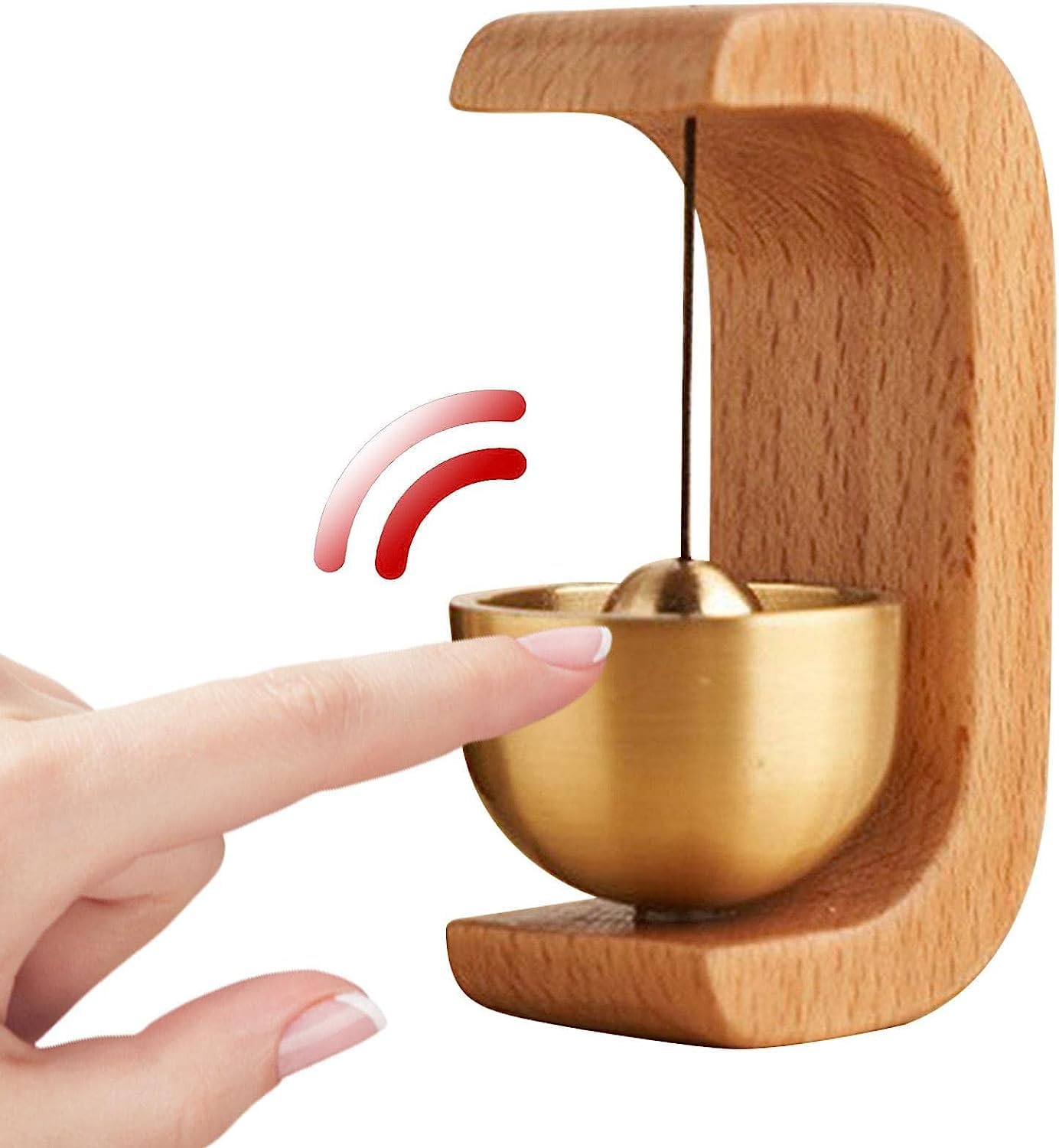 Ostin Shopkeepers Bell for Door Opening, Wooden Wind Chime, Small, Magnetically-Attached, Minimalist Decor 4