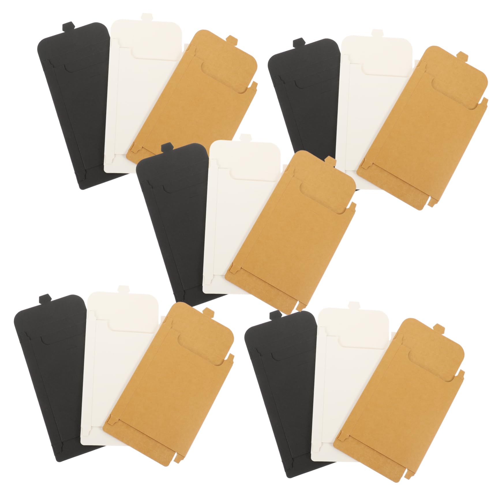 HOMSFOU 15pcs Greeting Card Storage Box Multi-use Card Container Dividers Postcard Holder for Organizing and Displaying Craft Supplies and Items