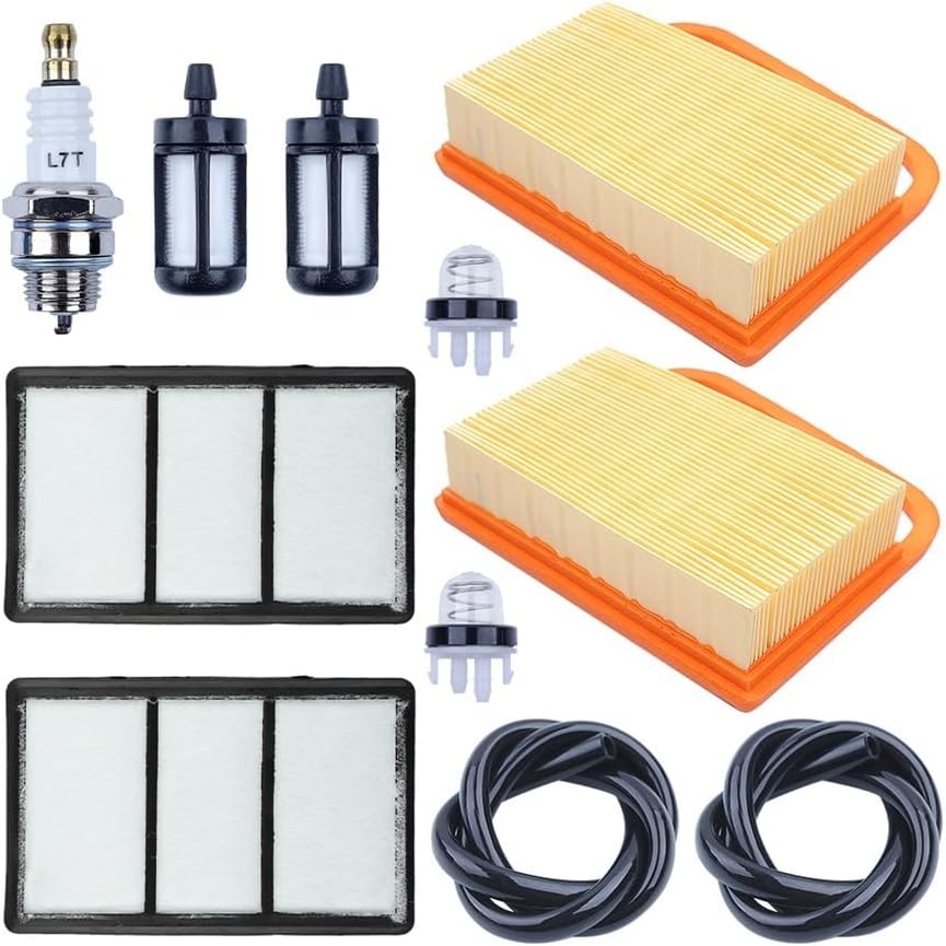 Pre Filter Cleaner with Fuel Line Spark Plug Kit Compatible with TS410 TS420 Lawn Mower