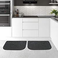 Vista 11 de VANZAVANZU Alfombras de cocina, paquete de 2 alfombras de cocina de 31"x19" pulgadas, alfombras de cocina redondas de media luna, diseñadas