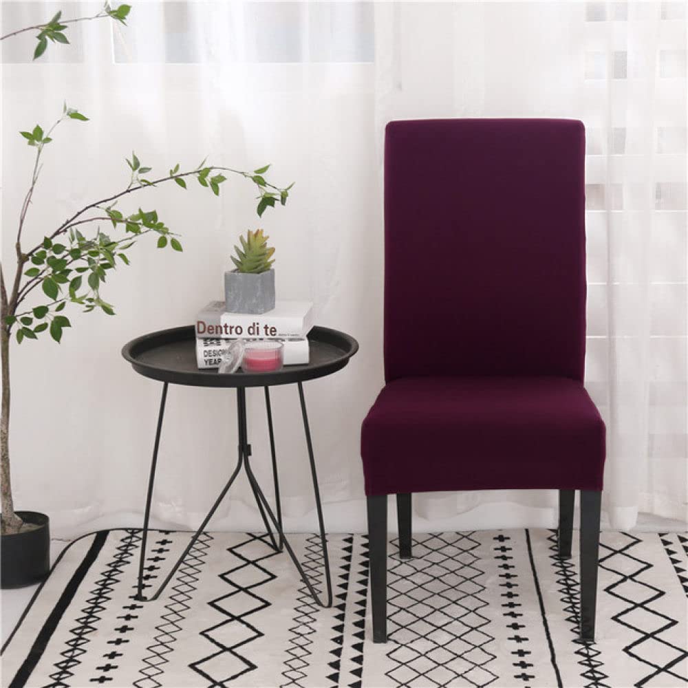 Housse de chaise stretch violet foncé en élasthanne de qualité supérieure