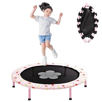 Amazon | UNE トランポリン 室内 子供用トランポリン かわいい花