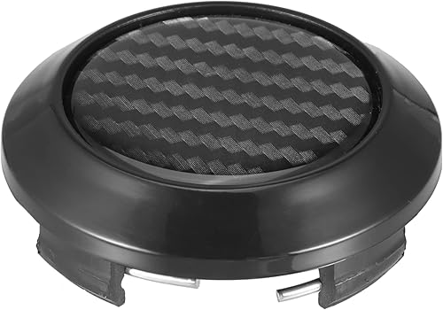 Miniatura 7 de X AUTOHAUX 4 tapacubos centrales de rueda de 2.520 in, cubiertas universales, piezas de tapa de cubo para automóvil, base negra, diámetro exterior