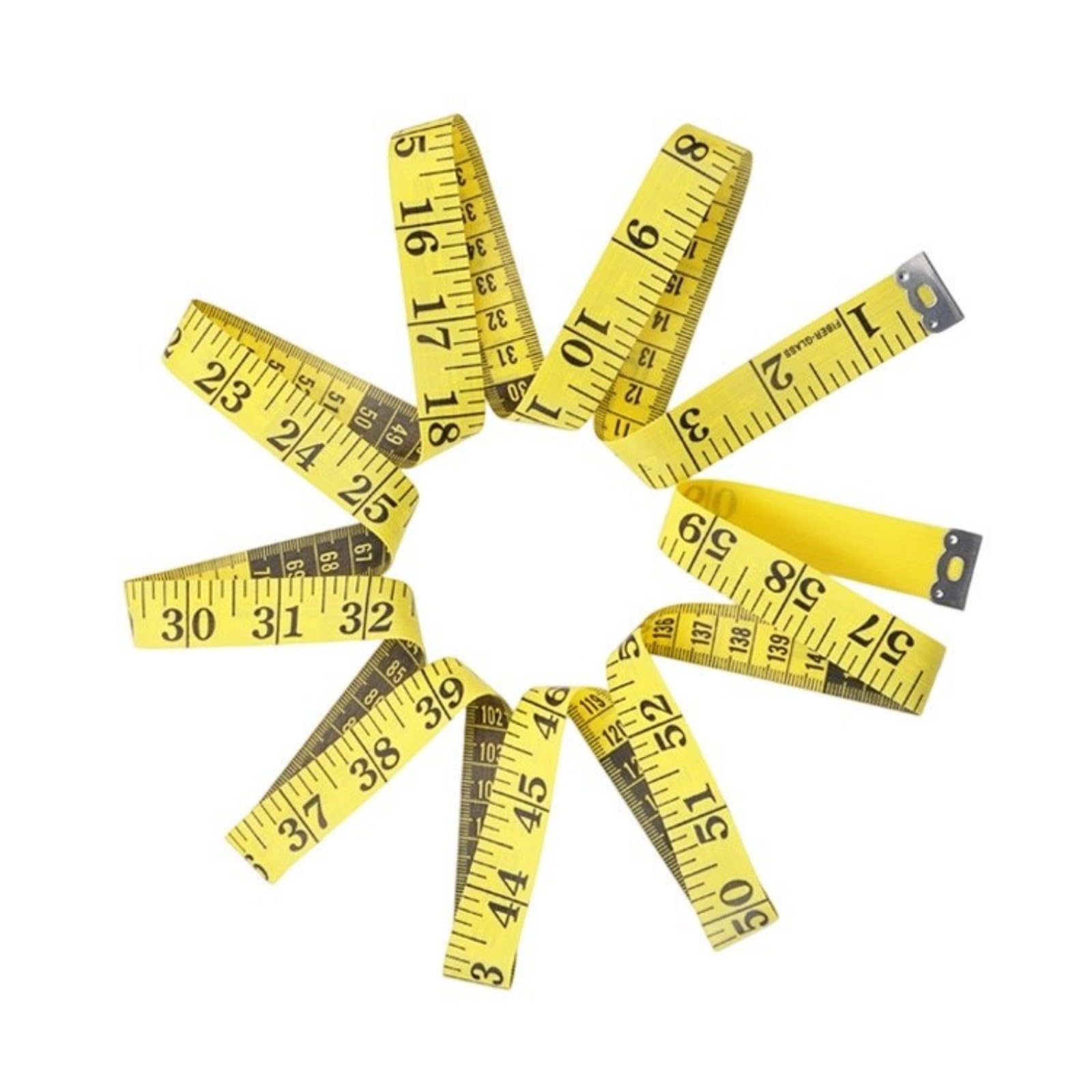 Newft Yellow Strong 60 Inch Double Scale Measuring Tape For Sewing Modifications Body Indicators With Fade Proof Indicators Not Twist Pvc Seamstress King Unscented Sewing Measurement Tool