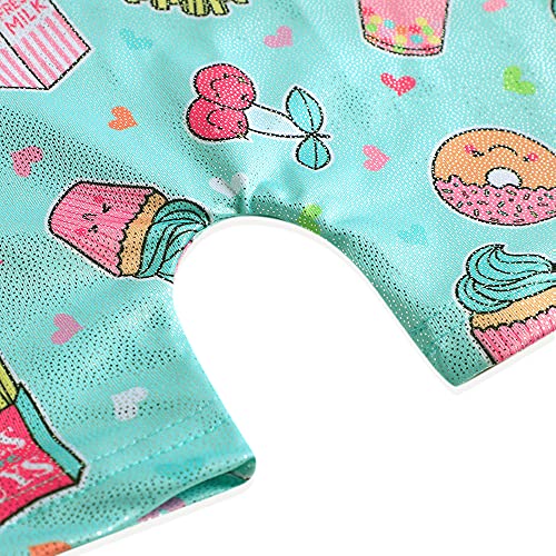 Leotards for Girls Gymnastics Toddler Dance Biketards Mermaid Unicorn Athletic Dance Wear Shiny Rainbow Blue Hotpink