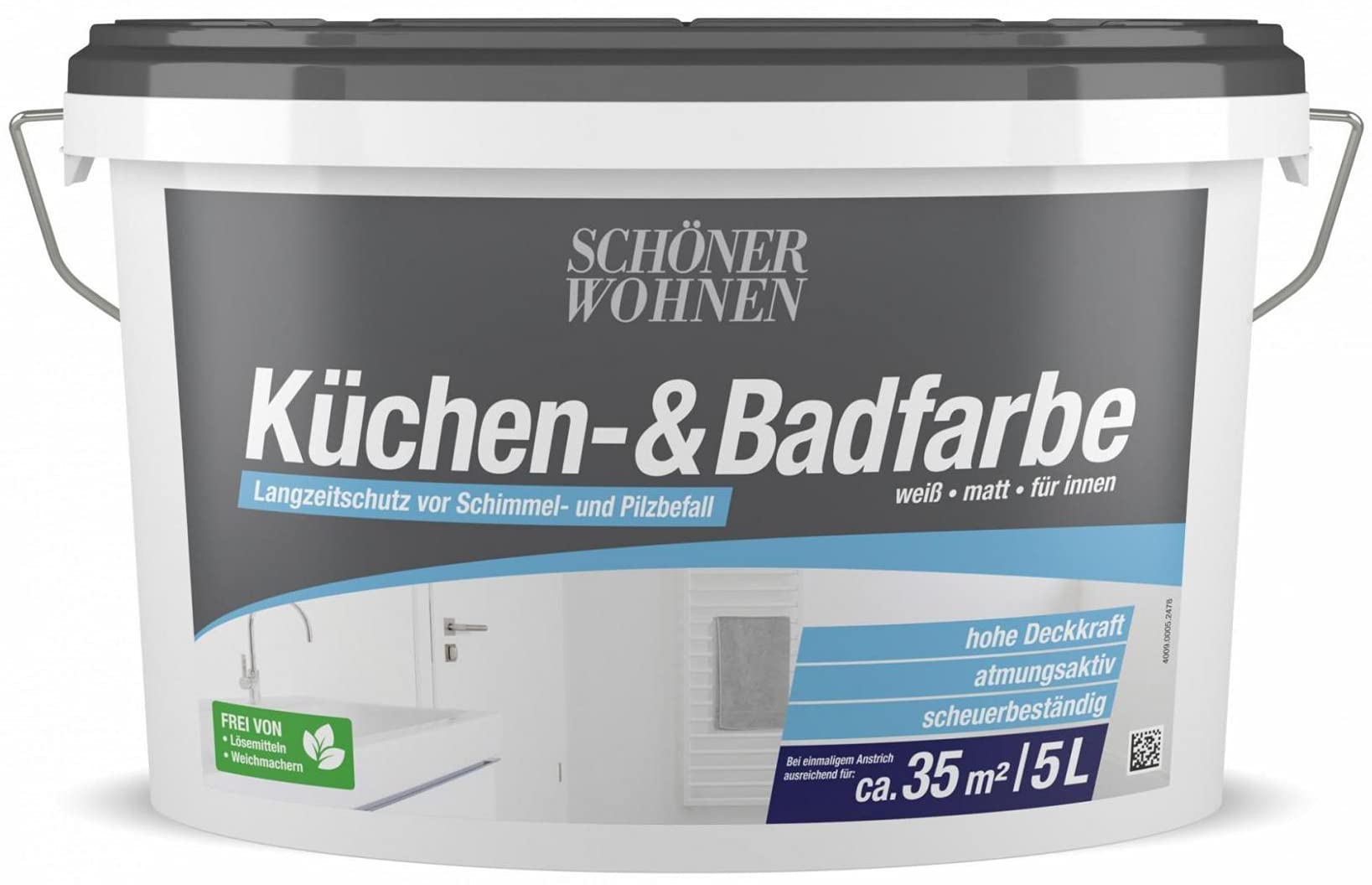 Küchen- und Badfarbe weiß matt 5,0 l Schöner Wohnen