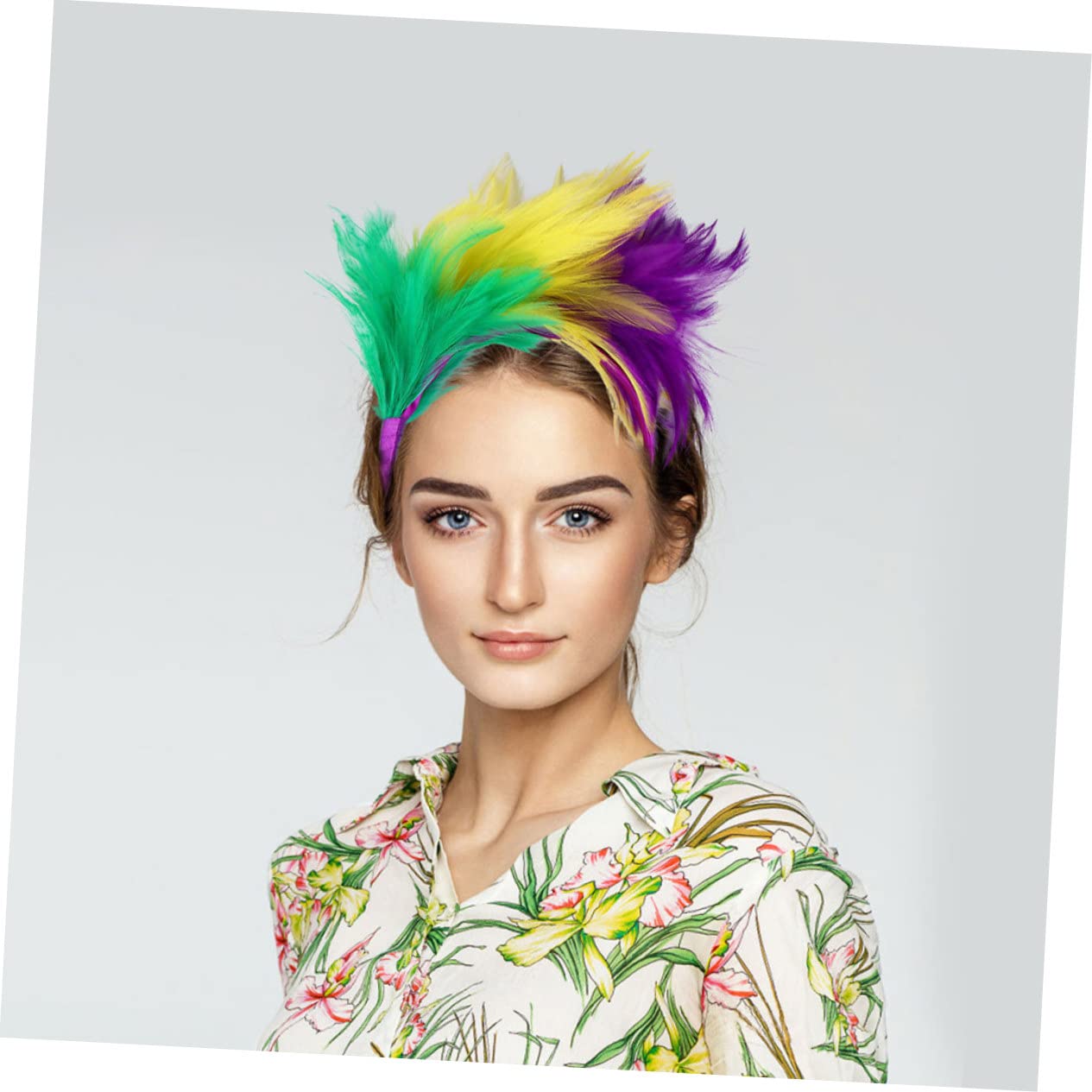 GALPADA 3pezzi Fascinator Cerchietto Piume Colorate Per Cerimonie e Halloween Accessorio Elegante Per Costume e Festa Di Carnevale