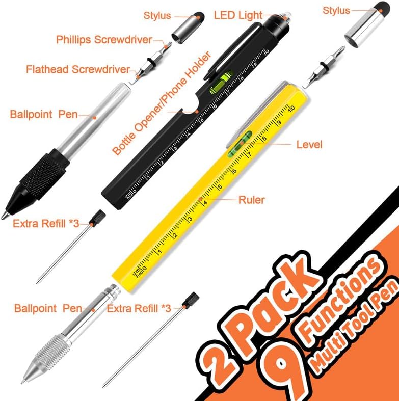 Miniatura 3 de KEZKALS Regalos de calcetines para hombres, juego de bolígrafos multiherramientas 9 en 1, regalos para hombres, regalos de Navidad para hombres,