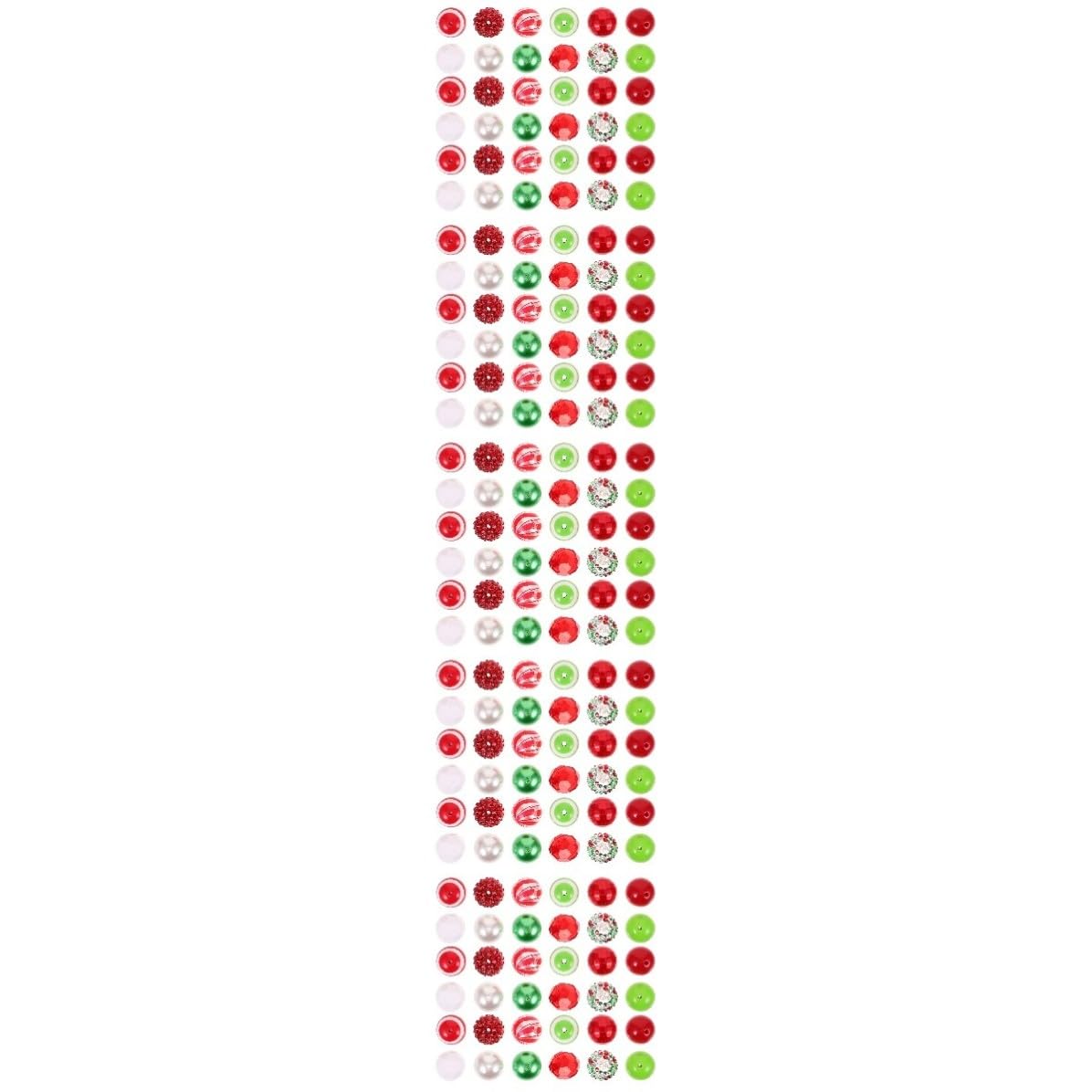 FRCOLOR 5 Paquetes Cuentas Acrílicas Redondas Navideñas para Guirnaldas y