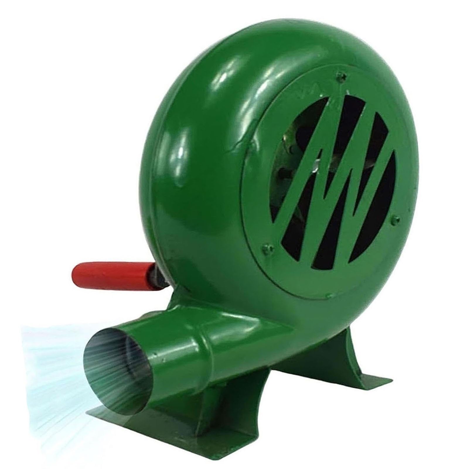 Ręczny wentylator do grilla - dmuchawa do grilla, zapalniczka węglowa, przenośna dmuchawa popcorn z żelaznymi zębami i korbą (200 W)