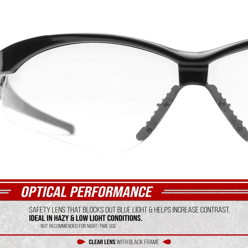 Optic Max occhiali di sicurezza antigraffio lente flessibile telaio 12 paia