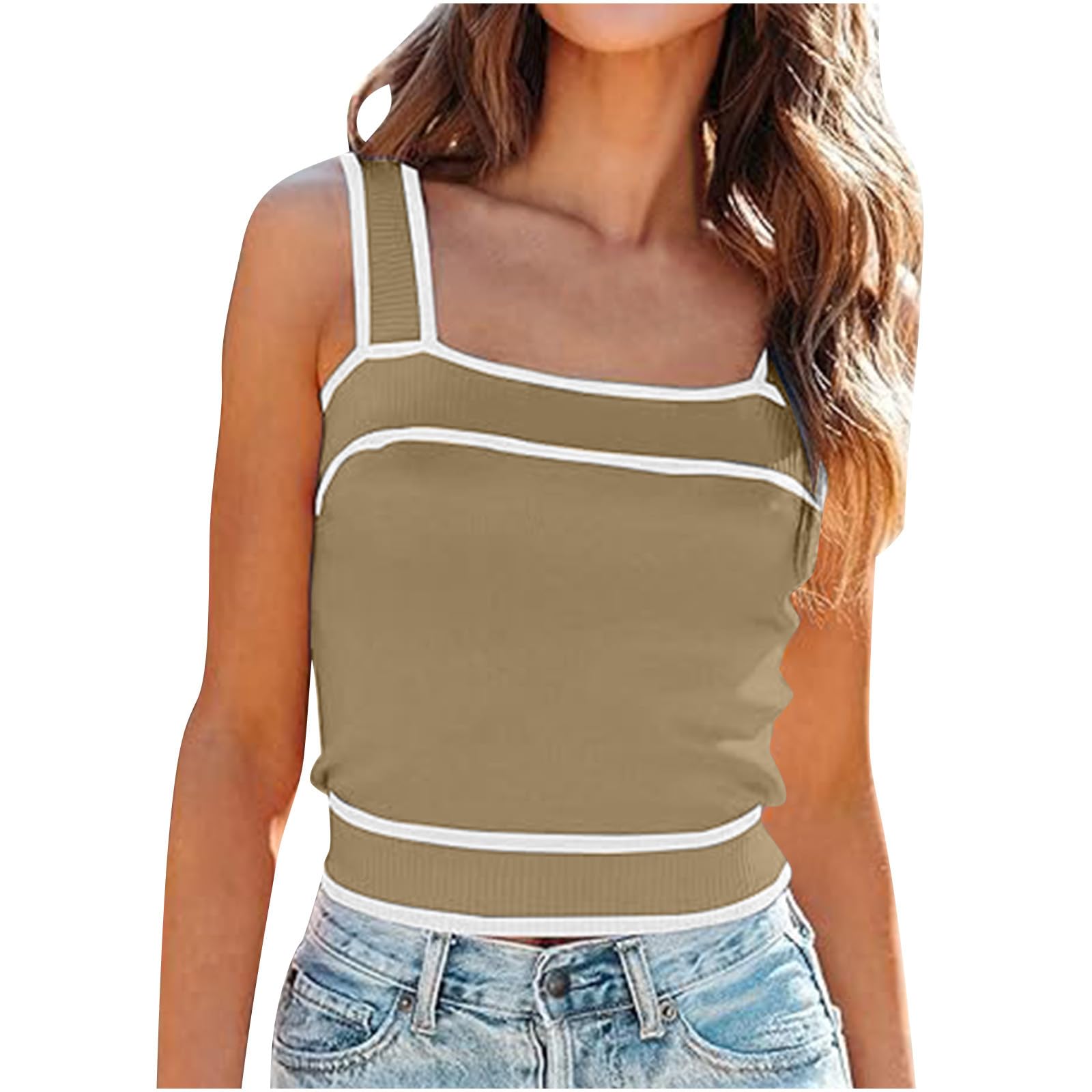 NUSGEAR 2024 Camisetas sin Manga Mujer Verano Moda Gasa Estampados Floral Camisola Casual Camisetas de Tirantes Cuello Redondo Original Fiesta Chaleco Tops Cómodo Suelto Basic Shirt tee Playa Camisa
