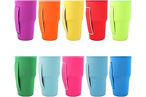 Reusable Iced Coffee Cup Sleeve Holder, the Best Loaded Tea Koozie Designed...